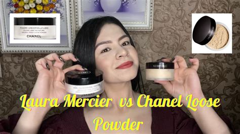 chanel natural finish loose powder vs laura mercier